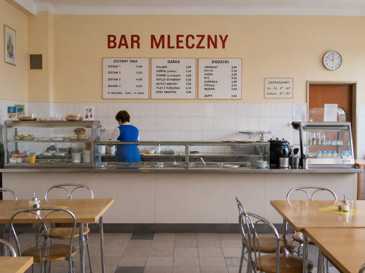 Classic interior of a Polish Bar Mleczny
