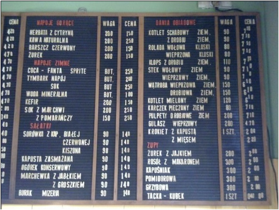Bar Teatralny Menu Board Part 2