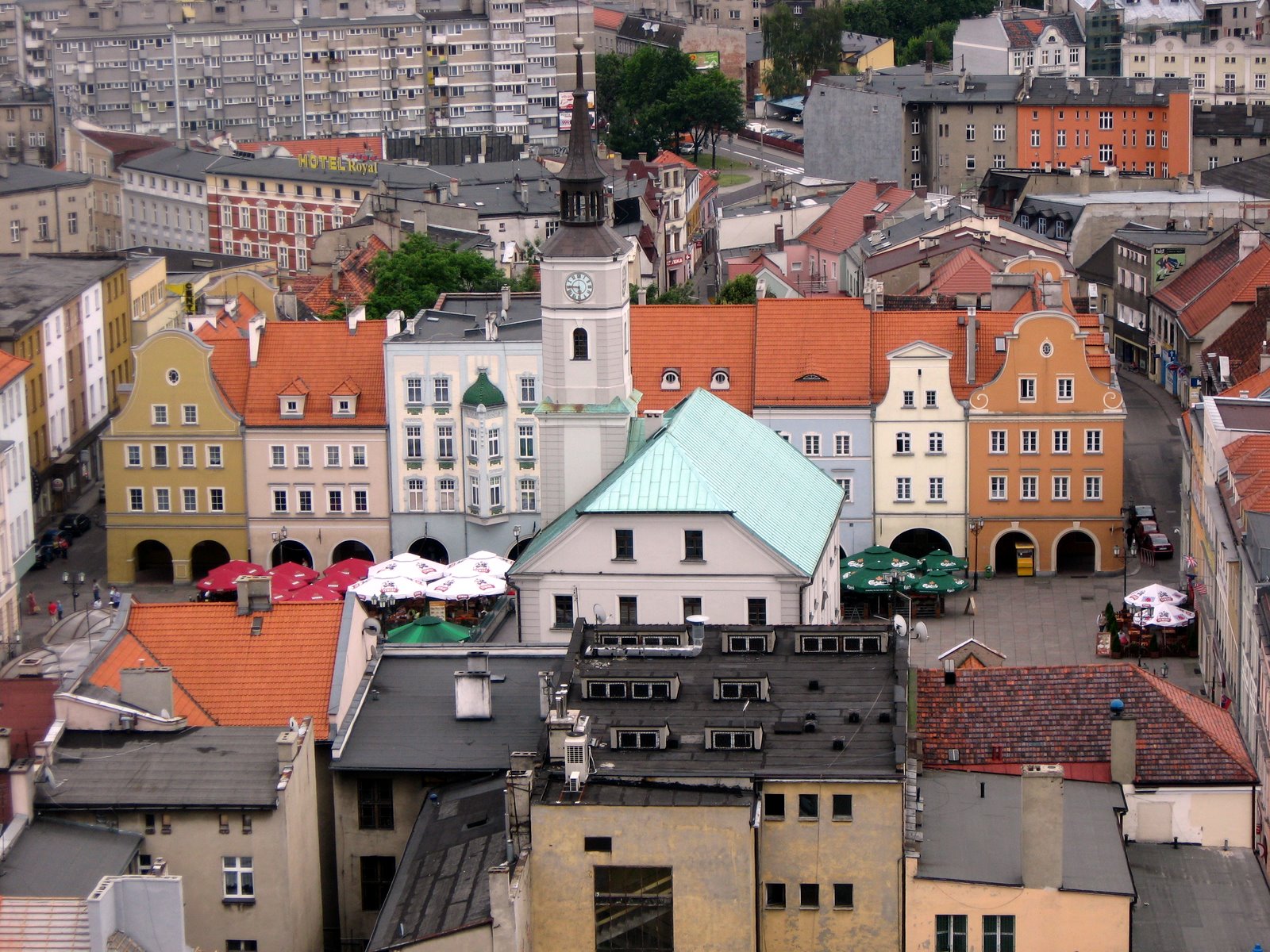 View of Gliwice roofs
